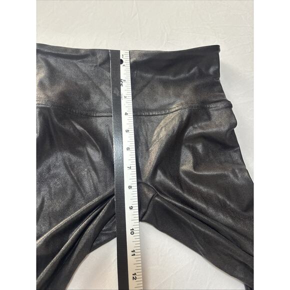 Spanx Women's Sm Black Leggings Sexy Soft Faux Leather Baddie Pinup Biker Moto - Picture 8 of 9